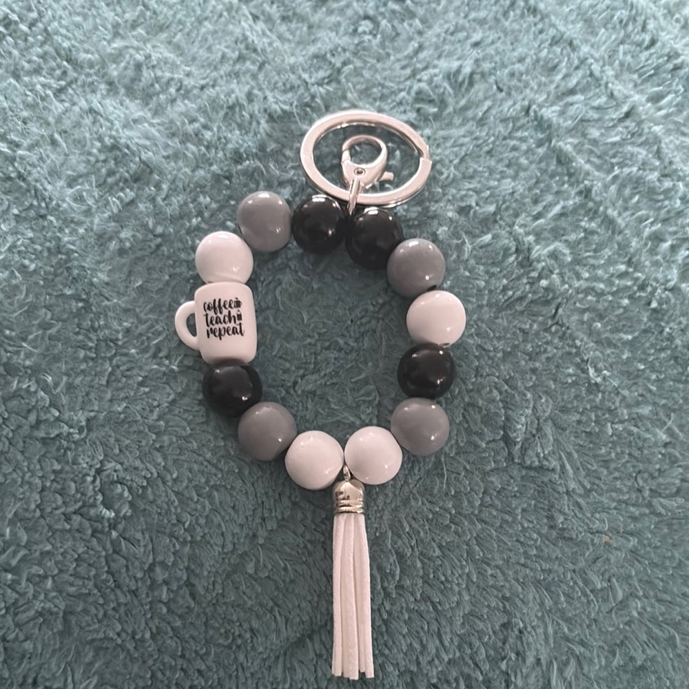 Handmade wristlet keychain